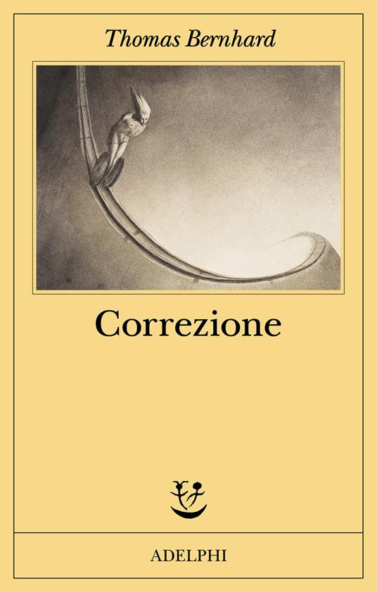 La copertina di "Correzione" di Thomas Bernhard nell'edizione Adelphi