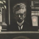 Un autoritratto di Leon Spilliaert, presente sulla copertina dell'edizione Adelphi de "Il soccombente" di Thomas Bernhard